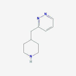 molecular formula C10H15N3 B13100242 3-(Piperidin-4-ylmethyl)pyridazine 