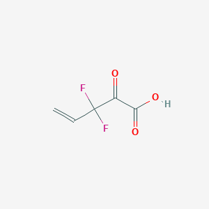 molecular formula C5H4F2O3 B13100257 3,3-Difluoro-2-oxopent-4-enoic acid 