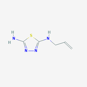 molecular formula C5H8N4S B13100305 N2-Allyl-1,3,4-thiadiazole-2,5-diamine 
