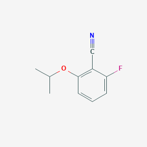 molecular formula C10H10FNO B13100355 2-Fluoro-6-isopropoxybenzonitrile 