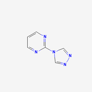 molecular formula C6H5N5 B13100357 2-(4H-1,2,4-Triazol-4-yl)pyrimidine 