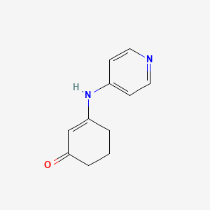 molecular formula C11H12N2O B13100491 3-(Pyridin-4-ylamino)cyclohex-2-enone 