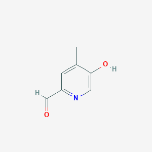 molecular formula C7H7NO2 B131005 5-Hydroxy-4-methylpicolinaldehyde CAS No. 143509-41-5