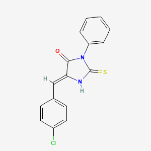 5-((4-Chlorophenyl)methylene)-3-phenyl-2-thioxo-4-imidazolidinone