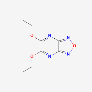 molecular formula C8H10N4O3 B13100531 5,6-Diethoxy-[1,2,5]oxadiazolo[3,4-b]pyrazine 