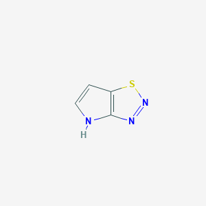 molecular formula C4H3N3S B13100549 2H-Pyrrolo[2,3-D][1,2,3]thiadiazole CAS No. 500722-43-0