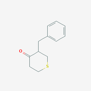 molecular formula C12H14OS B13100550 3-Benzyldihydro-2H-thiopyran-4(3H)-one 