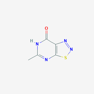 molecular formula C5H4N4OS B13100590 5-Methyl[1,2,3]thiadiazolo[5,4-d]pyrimidin-7(2H)-one CAS No. 61457-13-4