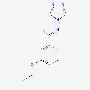 molecular formula C11H12N4O B13100592 N-(3-Ethoxybenzylidene)-4H-1,2,4-triazol-4-amine 
