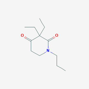 molecular formula C12H21NO2 B13100598 3,3-Diethyl-1-propylpiperidine-2,4-dione 