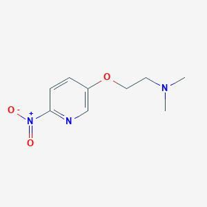 molecular formula C9H13N3O3 B13100600 N,N-Dimethyl-2-((6-nitropyridin-3-yl)oxy)ethanamine 