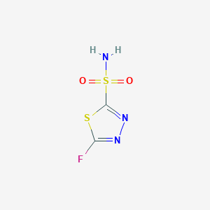 molecular formula C2H2FN3O2S2 B13100614 5-Fluoro-1,3,4-thiadiazole-2-sulfonamide 