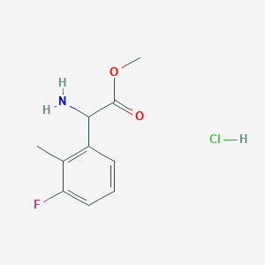molecular formula C10H13ClFNO2 B13100631 Methyl 2-amino-2-(3-fluoro-2-methylphenyl)acetate hydrochloride 