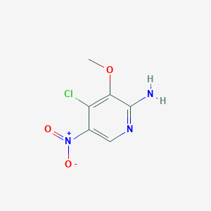molecular formula C6H6ClN3O3 B13100683 4-Chloro-3-methoxy-5-nitropyridin-2-amine 