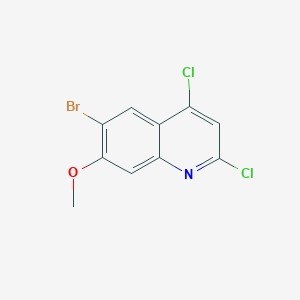 molecular formula C10H6BrCl2NO B13100716 6-Bromo-2,4-dichloro-7-methoxyquinoline 