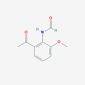 molecular formula C10H11NO3 B13100732 N-(2-Acetyl-6-methoxyphenyl)formamide 