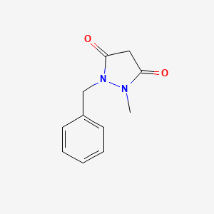 molecular formula C11H12N2O2 B13100767 1-Benzyl-2-methylpyrazolidine-3,5-dione CAS No. 98380-76-8