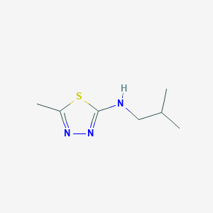 molecular formula C7H13N3S B13100769 N-Isobutyl-5-methyl-1,3,4-thiadiazol-2-amine 