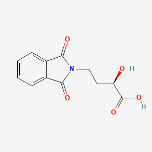 molecular formula C12H11NO5 B13100772 (R)-4-(1,3-Dioxoisoindolin-2-yl)-2-hydroxybutanoic acid 