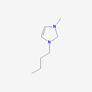 molecular formula C8H16N2 B13100791 1-Butyl-3-methyl-2,3-dihydro-1H-imidazole 