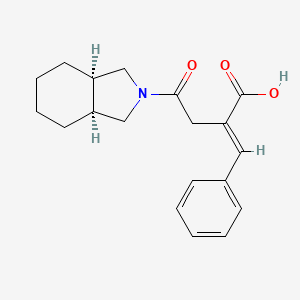 molecular formula C19H23NO3 B13100824 (E)-2-benzylidene-3-(cis-hexahydro-2-isoindolinylcarbonyl)propionic acid 