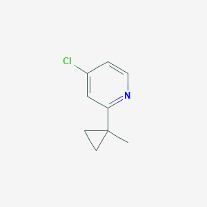 molecular formula C9H10ClN B13100829 4-Chloro-2-(1-methylcyclopropyl)pyridine 