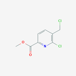 molecular formula C8H7Cl2NO2 B13100847 Methyl 6-chloro-5-(chloromethyl)picolinate 