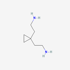 molecular formula C7H16N2 B13100855 2,2'-(Cyclopropane-1,1-diyl)diethanamine 