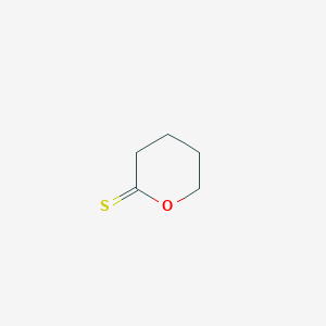 molecular formula C5H8OS B13100870 Tetrahydro-2H-pyran-2-thione CAS No. 72037-37-7