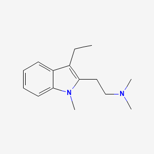 molecular formula C15H22N2 B13100922 2-(3-Ethyl-1-methyl-1H-indol-2-yl)-N,N-dimethylethanamine 