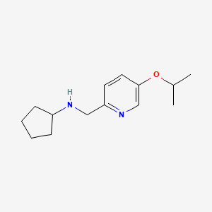 molecular formula C14H22N2O B13100946 N-((5-Isopropoxypyridin-2-yl)methyl)cyclopentanamine 