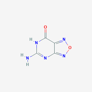 molecular formula C4H3N5O2 B13100959 5-Amino[1,2,5]oxadiazolo[3,4-d]pyrimidin-7(3H)-one CAS No. 90180-97-5