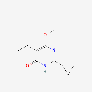 molecular formula C11H16N2O2 B13100966 2-Cyclopropyl-6-ethoxy-5-ethylpyrimidin-4(1H)-one 