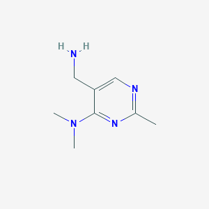 molecular formula C8H14N4 B13100974 5-(Aminomethyl)-N,N,2-trimethylpyrimidin-4-amine 