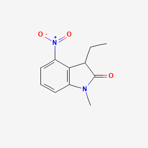 molecular formula C11H12N2O3 B13101042 3-Ethyl-1-methyl-4-nitroindolin-2-one 