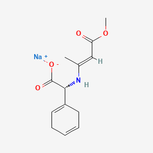 molecular formula C13H16NNaO4 B1310106 Sodium (R)-alpha-((3-methoxy-1-methyl-3-oxo-1-propenyl)amino)cyclohexa-1,4-diene-1-acetate CAS No. 26774-89-0