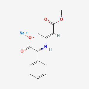 B1310106 Sodium (R,E)-2-(cyclohexa-1,4-dien-1-yl)-2-((4-methoxy-4-oxobut-2-en-2-yl)amino)acetate CAS No. 26774-89-0