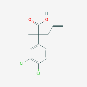 molecular formula C12H12Cl2O2 B13101085 2-(3,4-Dichlorophenyl)-2-methylpent-4-enoic acid 