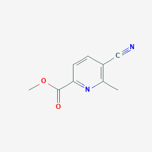 molecular formula C9H8N2O2 B13101144 Methyl 5-cyano-6-methylpicolinate 