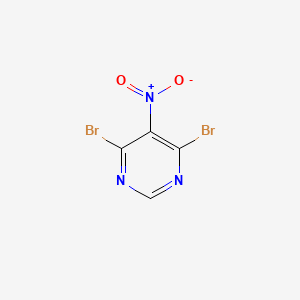molecular formula C4HBr2N3O2 B13101182 4,6-Dibromo-5-nitropyrimidine 