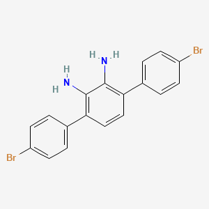 molecular formula C18H14Br2N2 B13101186 3,6-bis(4-bromophenyl)benzene-1,2-diamine 