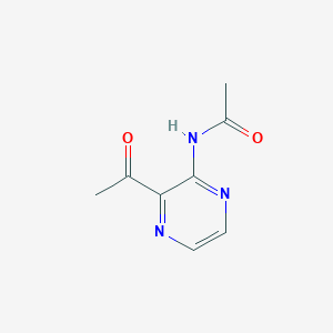 molecular formula C8H9N3O2 B13101214 N-(3-Acetylpyrazin-2-yl)acetamide 