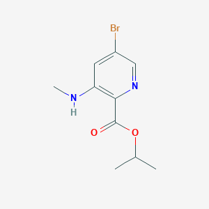 molecular formula C10H13BrN2O2 B13101223 Isopropyl 5-bromo-3-(methylamino)picolinate 