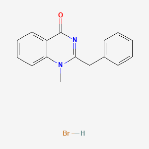 molecular formula C16H15BrN2O B13101238 2-Benzyl-1-methylquinazolin-4(1H)-one hydrobromide 