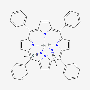 molecular formula C48H34N6Ni+ B13101278 Bis(acetonitrile)(tetraphenylporphyrinato)nickel(1+) 