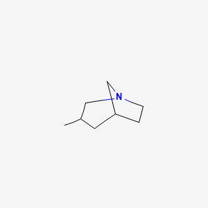 molecular formula C8H15N B13101360 3-Methyl-1-azabicyclo[3.2.1]octane CAS No. 90203-76-2
