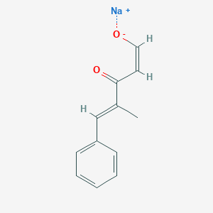 molecular formula C12H11NaO2 B13101442 Sodium (1Z,4E)-4-methyl-3-oxo-5-phenylpenta-1,4-dien-1-olate 