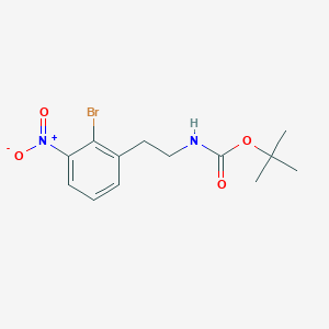 molecular formula C13H17BrN2O4 B13101515 tert-Butyl 2-bromo-3-nitrophenethylcarbamate 