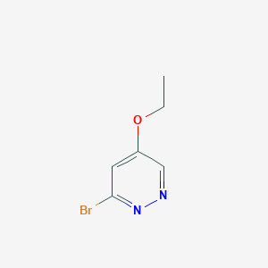 molecular formula C6H7BrN2O B13101543 3-Bromo-5-ethoxypyridazine 