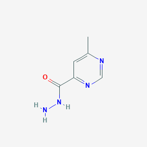 molecular formula C6H8N4O B13101610 6-Methylpyrimidine-4-carbohydrazide CAS No. 89691-95-2